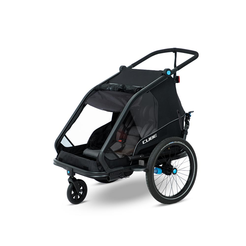 Cube Kinder Fahrradanhänger Double CMPT black-0