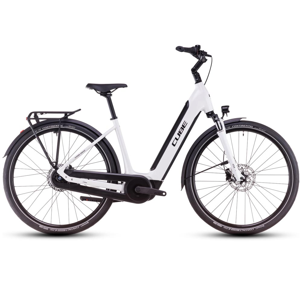 Cube Supreme Hybrid Comfort ONE 500 metallicwhite´n´black 2025 Easy Entry-0