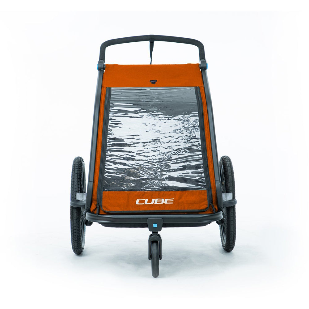 Cube Kinder Fahrradanhänger Double CMPT X Actionteam grey´n´orange-2