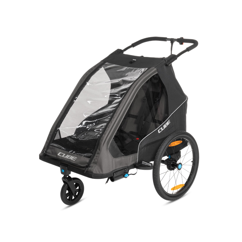 Cube Kinder Fahrradanhänger Double PURE black´n´grey-0