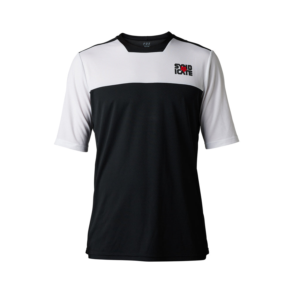Fox Defend SS Jersey Syndicate white black-0