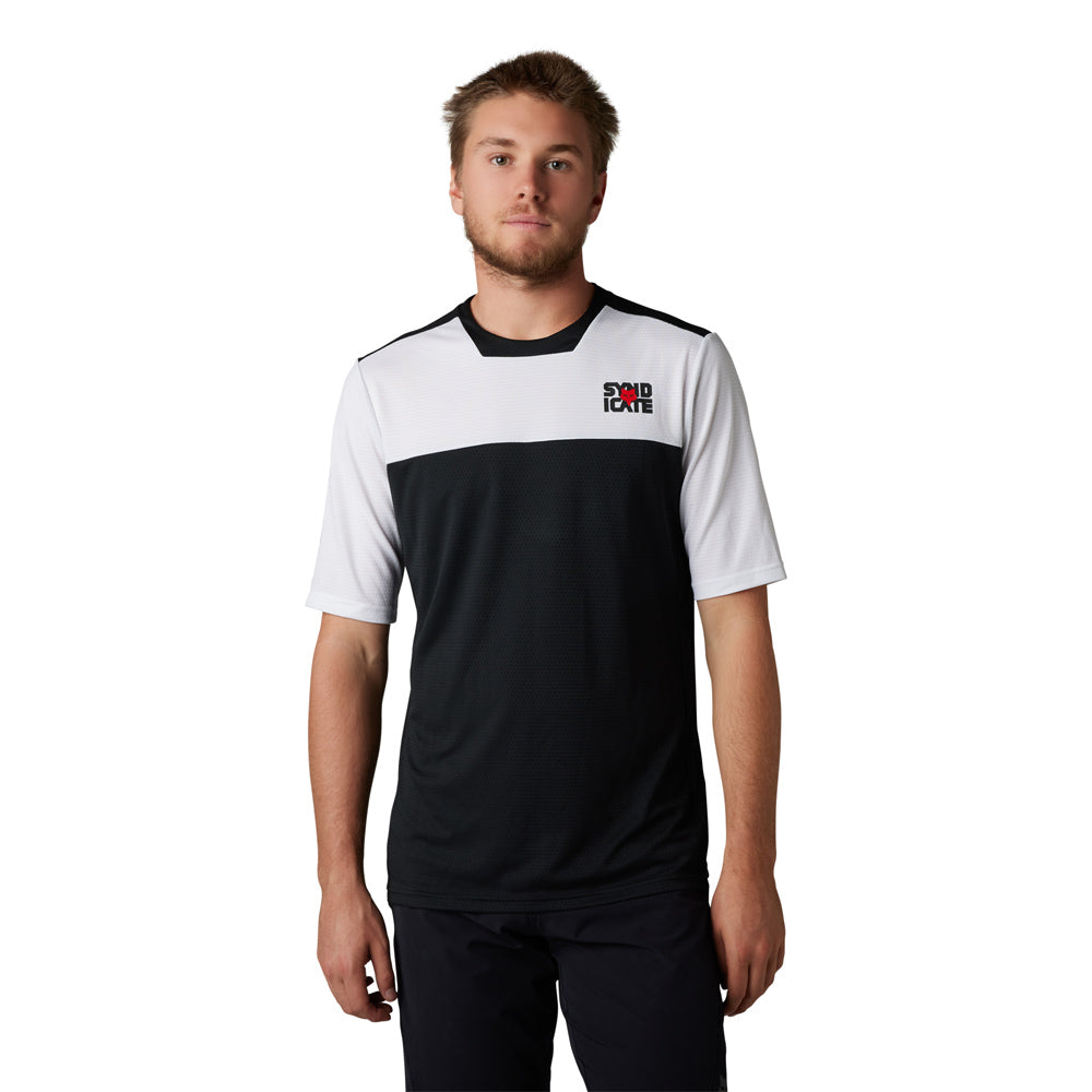 Fox Defend SS Jersey Syndicate white black-1