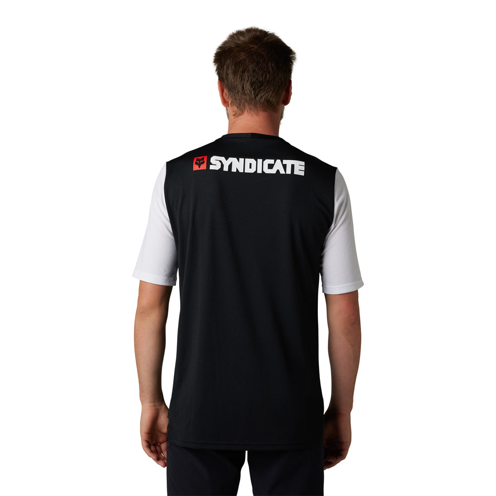 Fox Defend SS Jersey Syndicate white black-2