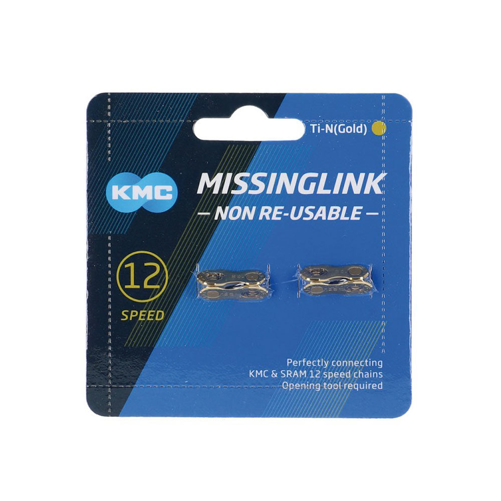KMC Kettenverschlussglied Missinglink 12NR Ti-N 12-fach gold 2 Stk.-0