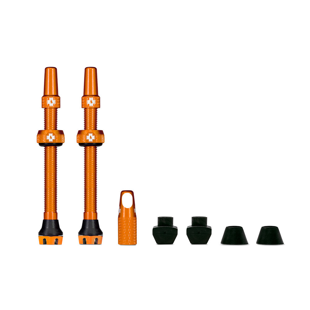 Muc Off Tubeless Valve Kit V2 Universal MTB & Road 60 mm orange-0