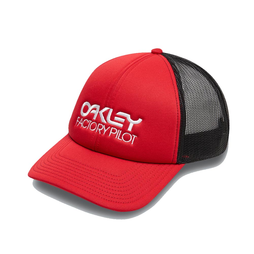 Oakley Factory Pilot Trucker Hat Red Line-0