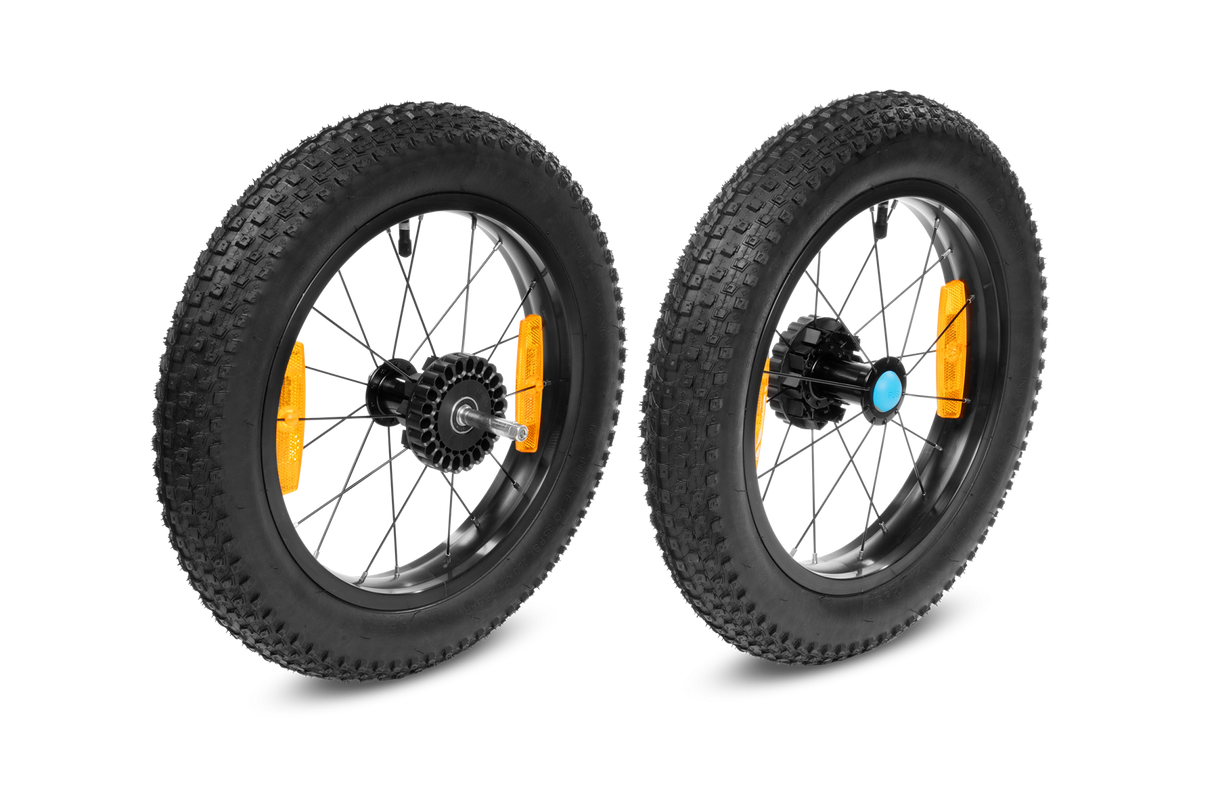 Cube Fat Wheels hinten für Kinder Fahrradanhänger Double black-0