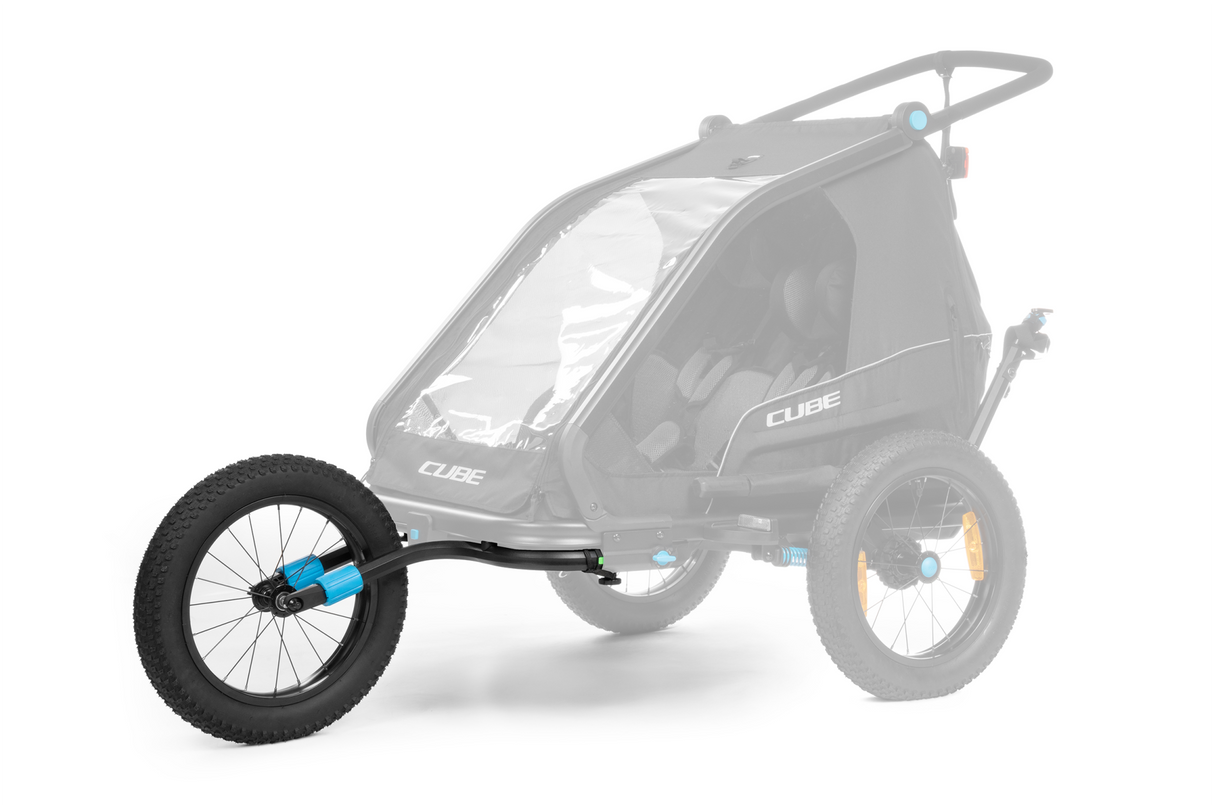 Cube Fat Wheel Jogger Kit für Kinder Fahrradanhänger Double black-1