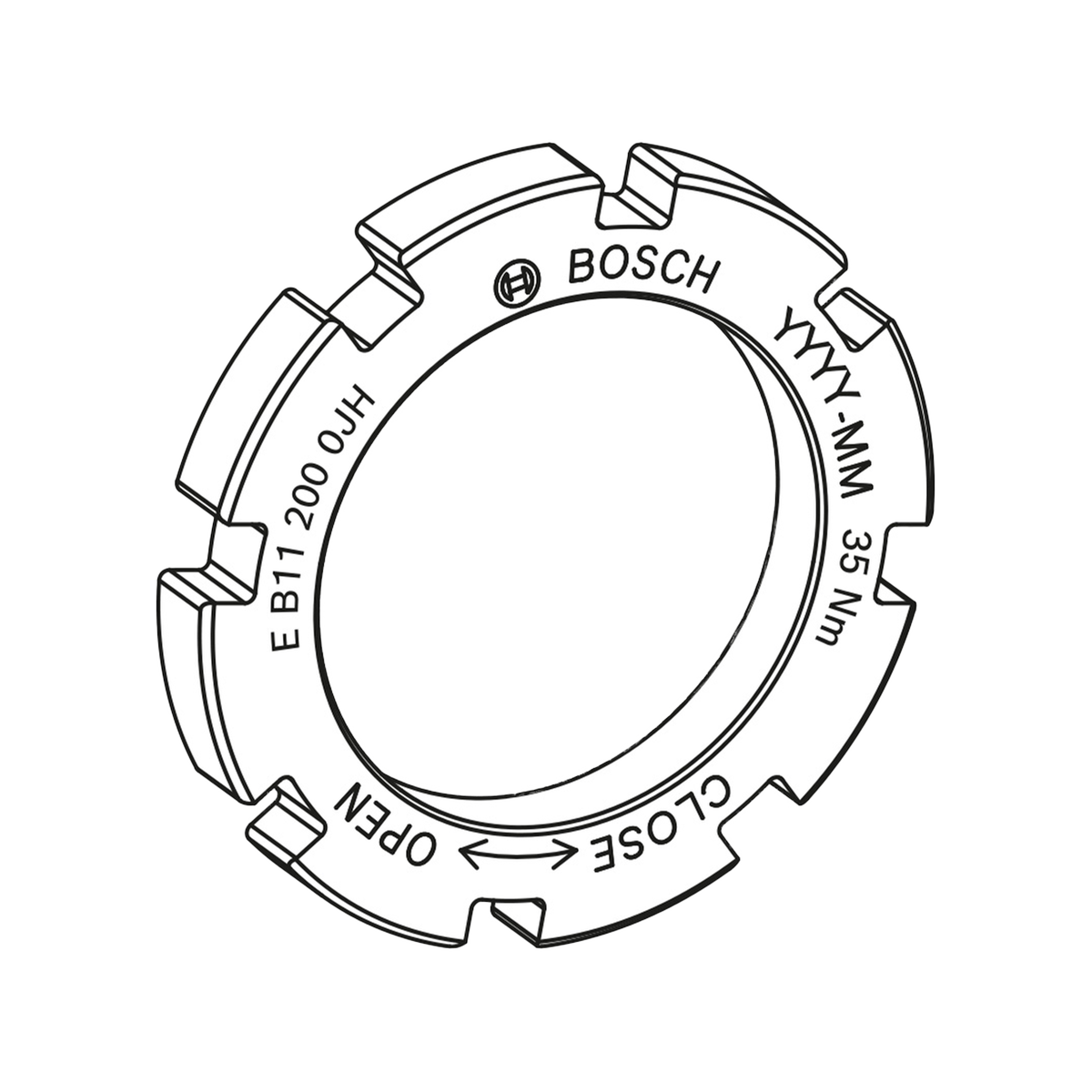 Bosch Lockring, Gen4, für Kettenblattmontage (BDU4XX, BDU37YY, BDU31YY) MY2024-0