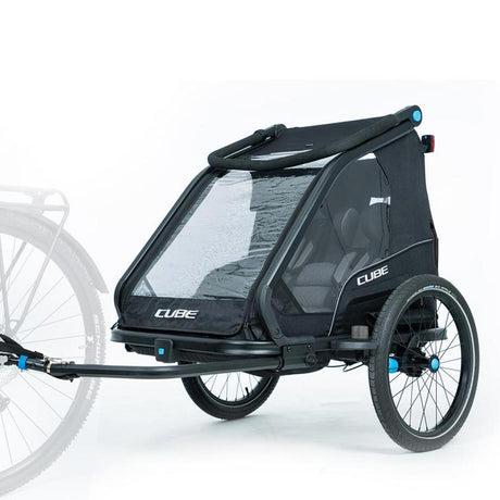 Cube Kinder Fahrradanhänger Double CMPT black-3
