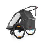 Cube Kinder Fahrradanhänger Double PURE black´n´grey-1