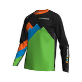 Fitstore24 MTB Jersey Long Sleeve black/green/orange-1