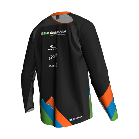 Fitstore24 MTB Jersey Long Sleeve black/green/orange-2
