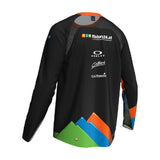 Fitstore24 MTB Jersey Long Sleeve black/green/orange-3