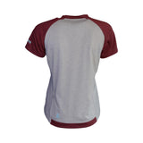 Zimtstern PureFlowz Shirt SS Wmns Glaceir Grey Melange / Windsor Wine-1