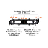 Tatze Pedal MC-AIR Flatpedal Chrom - Schwarz-3