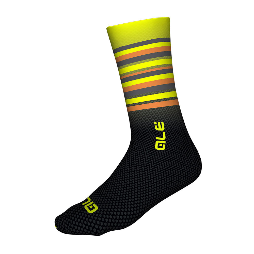 ALE Merino Stripe Socken yellow-black-0
