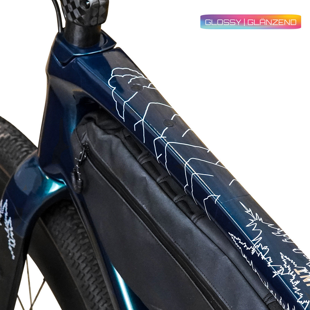 Unleazhed Rahmenschutzfolie Gravelbike BPG01 Forest white glossy-0