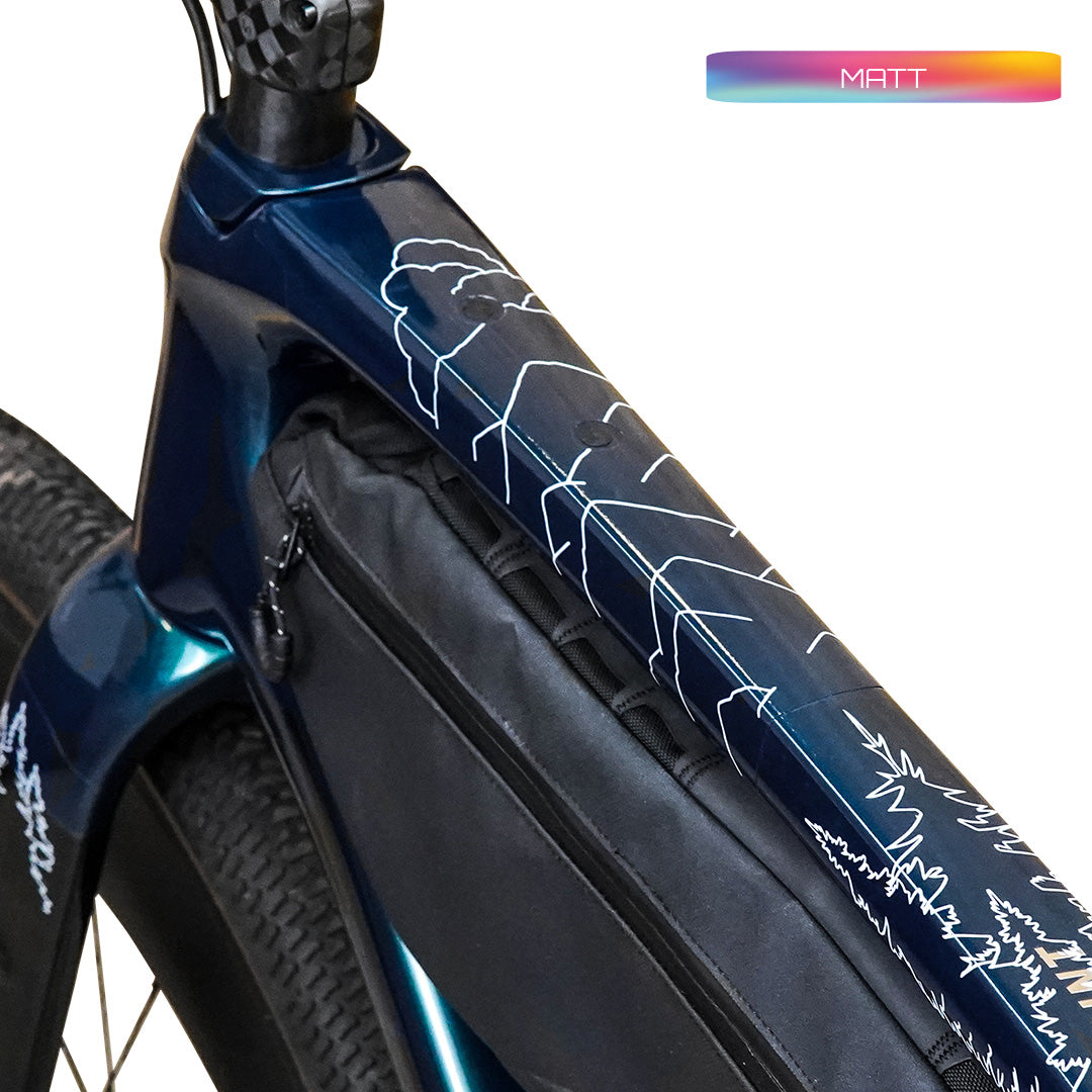 Unleazhed Rahmenschutzfolie Gravelbike BPG01 Forest white matt-0