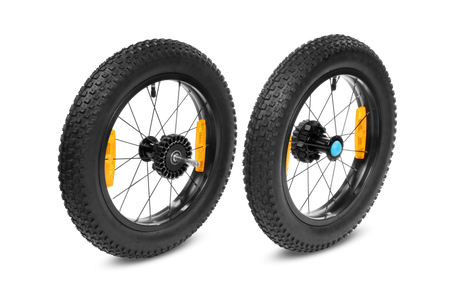 Cube Fat Wheels hinten für Kinder Fahrradanhänger Double black-0