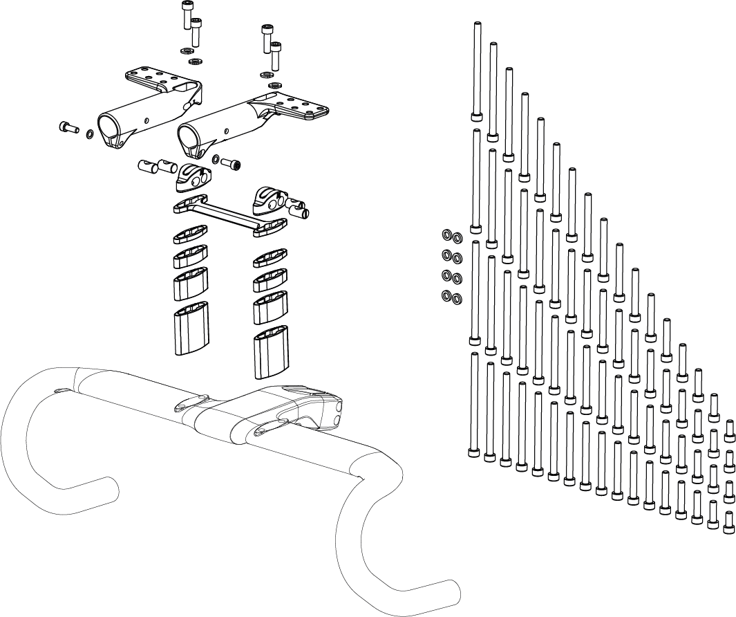 Cube Bracket Set für Lenkeraufsatz Litening Aero-0
